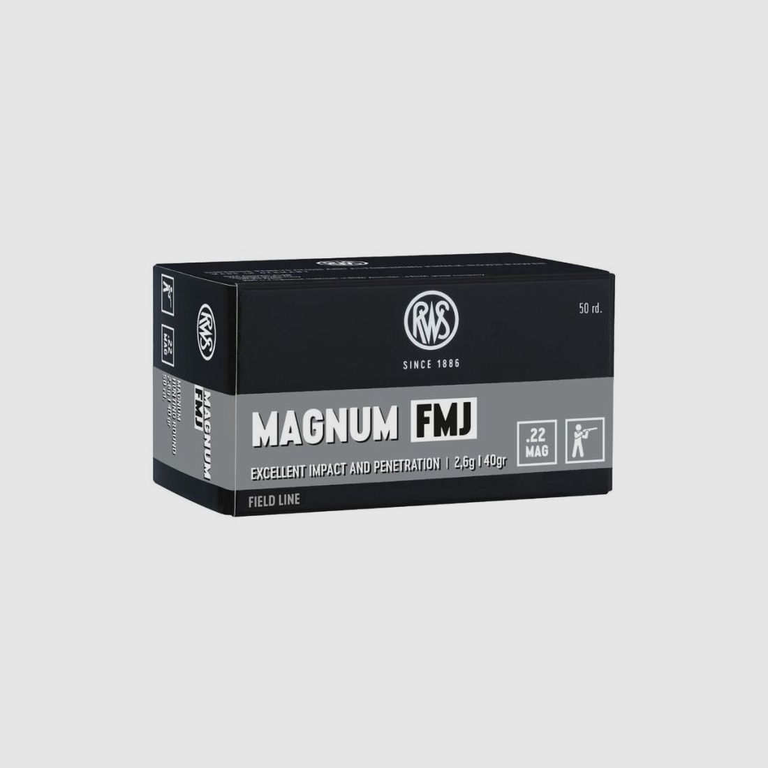RWS .22 MAGNUM FMJ - 50 Patronen