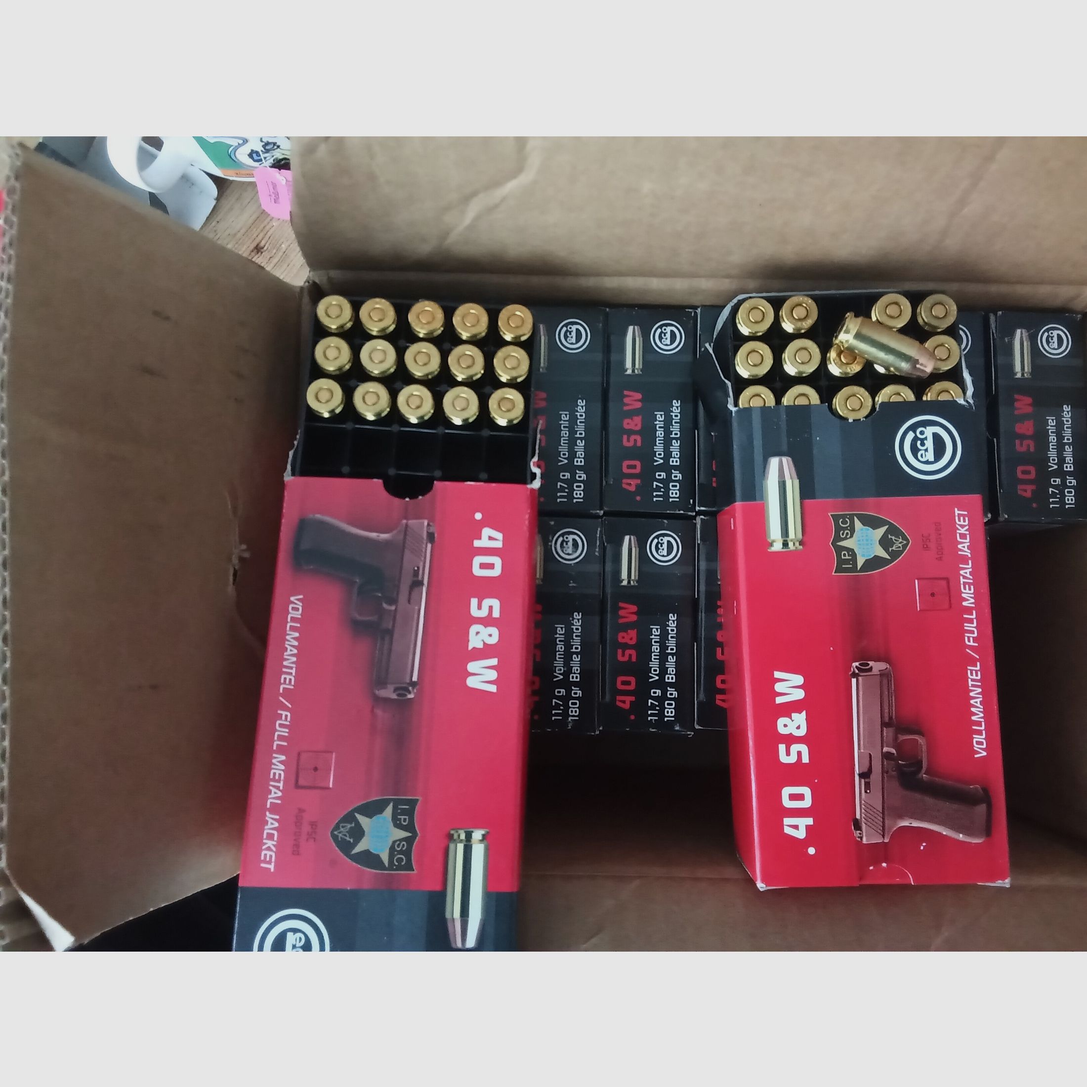 40 S&w Vollmantel 180gr Geco