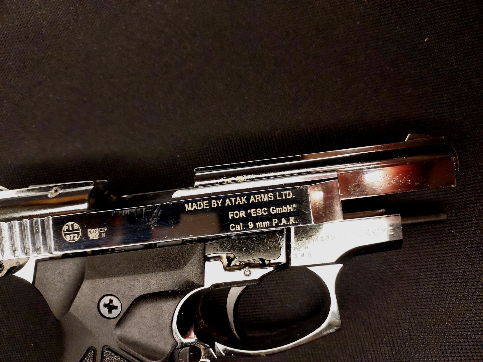 Zoraki 914 Schreckschuss Pistole 9mm P.A.K. Chrom ("alte" PTB 972)