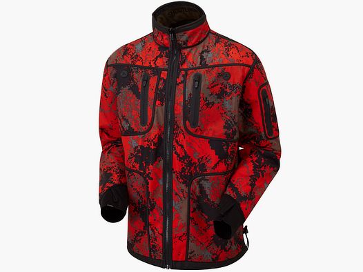 Shooterking Chaqueta de forro polar reversible Marrón Rojo