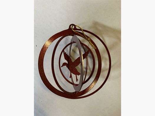 Conjunto de decoración Lovergreen con 4 bolas de animales rojas - Metal