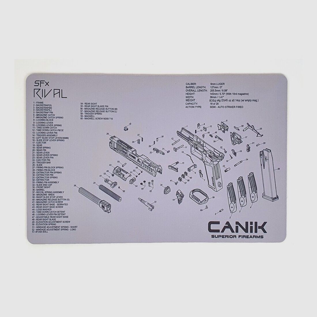 Canik Reinigungsmatte SFX Rival