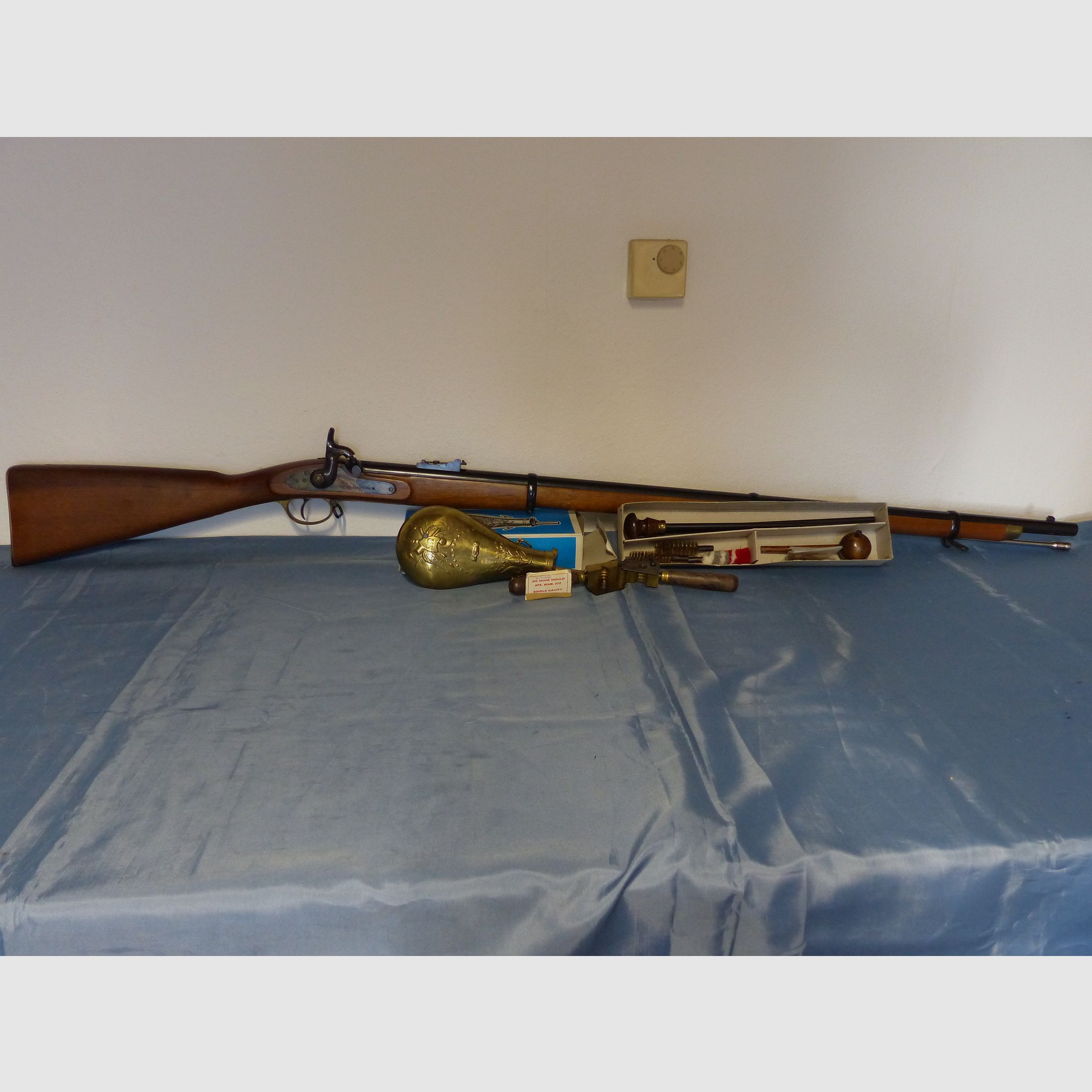 Vorderlader Perkussion Enfield Gewehr 1853 3 Band Büchse Armi San Paolo Brescia Italien Cal. .58 vintage