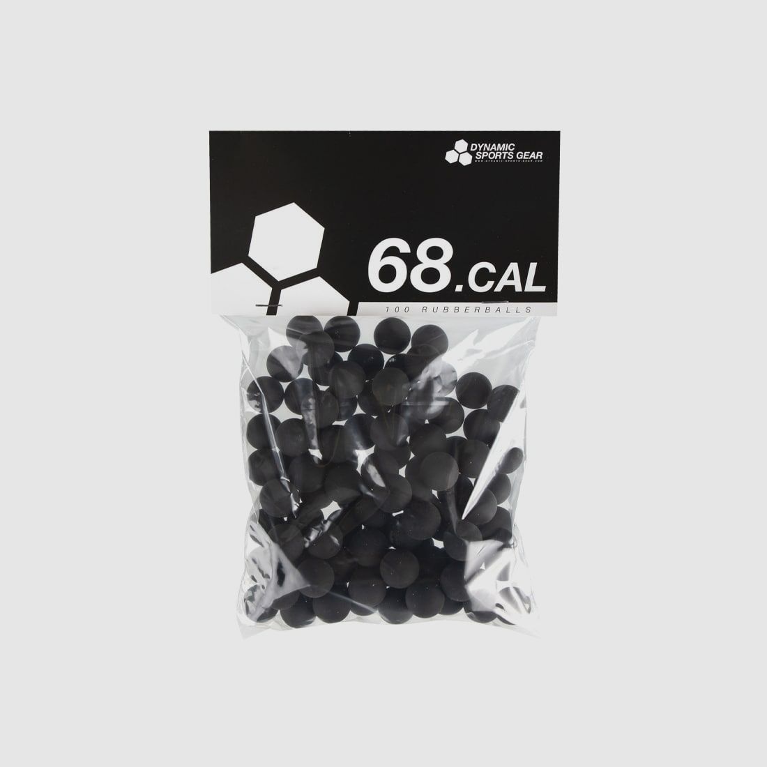 Cal. 68 Paintball Rubberballs / Gummigeschosse (100 Stück) - SCHWARZ