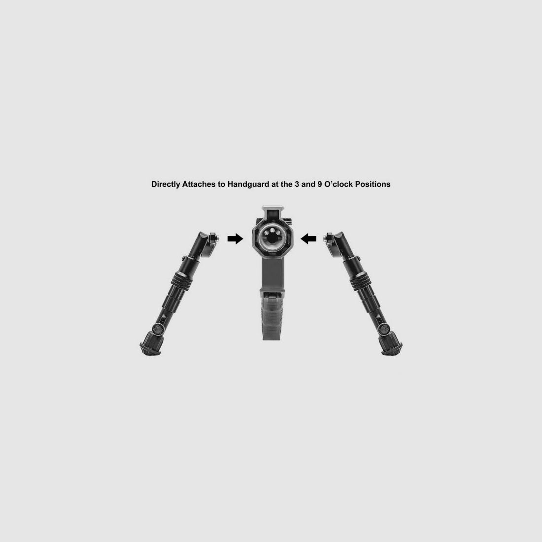 Bi-pieds UTG Zweibein Recon Flex M-Lok 145 - 203 mm