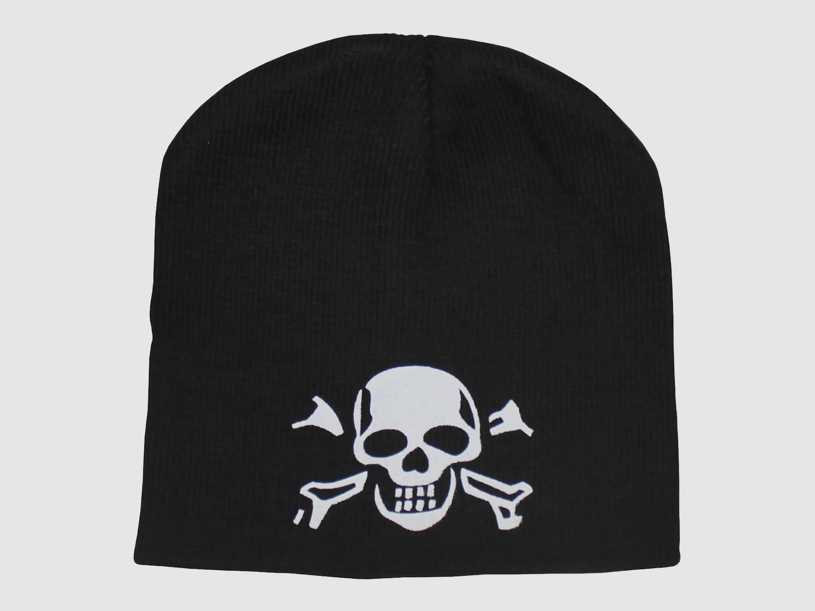 MFH MFH gebreide muts beanie met schedel zwart