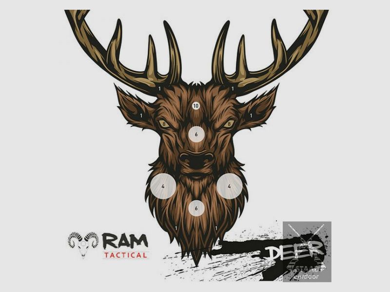 RAM Zielscheibe HIRSCH 14x14cm