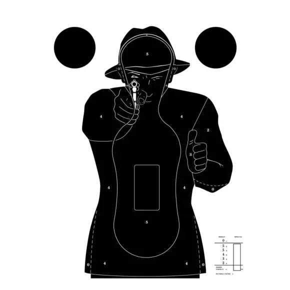 100 Silhouette Polizei Zielscheiben 51 cm x 71 cm schwarz