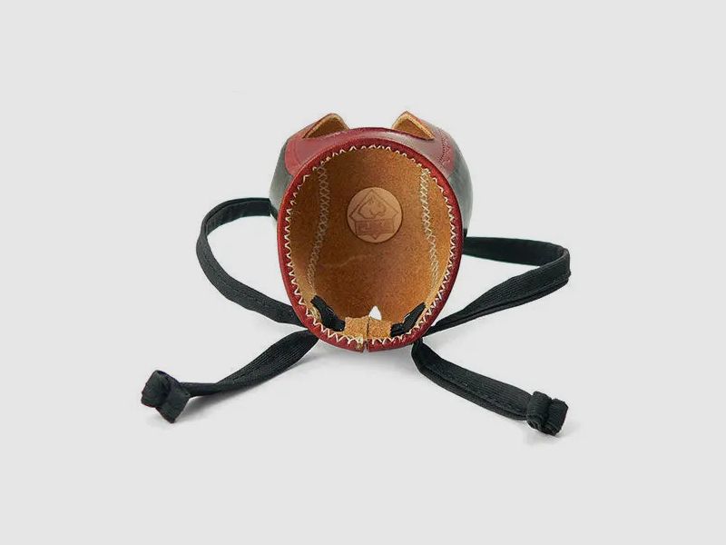 Puma Falkenhaube, schwarz/braun, genäht, Gr. 4,5