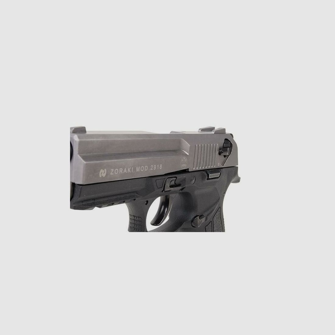 Zoraki 2918 blank firing pistol cal. 9mm P.A.K. - titanium