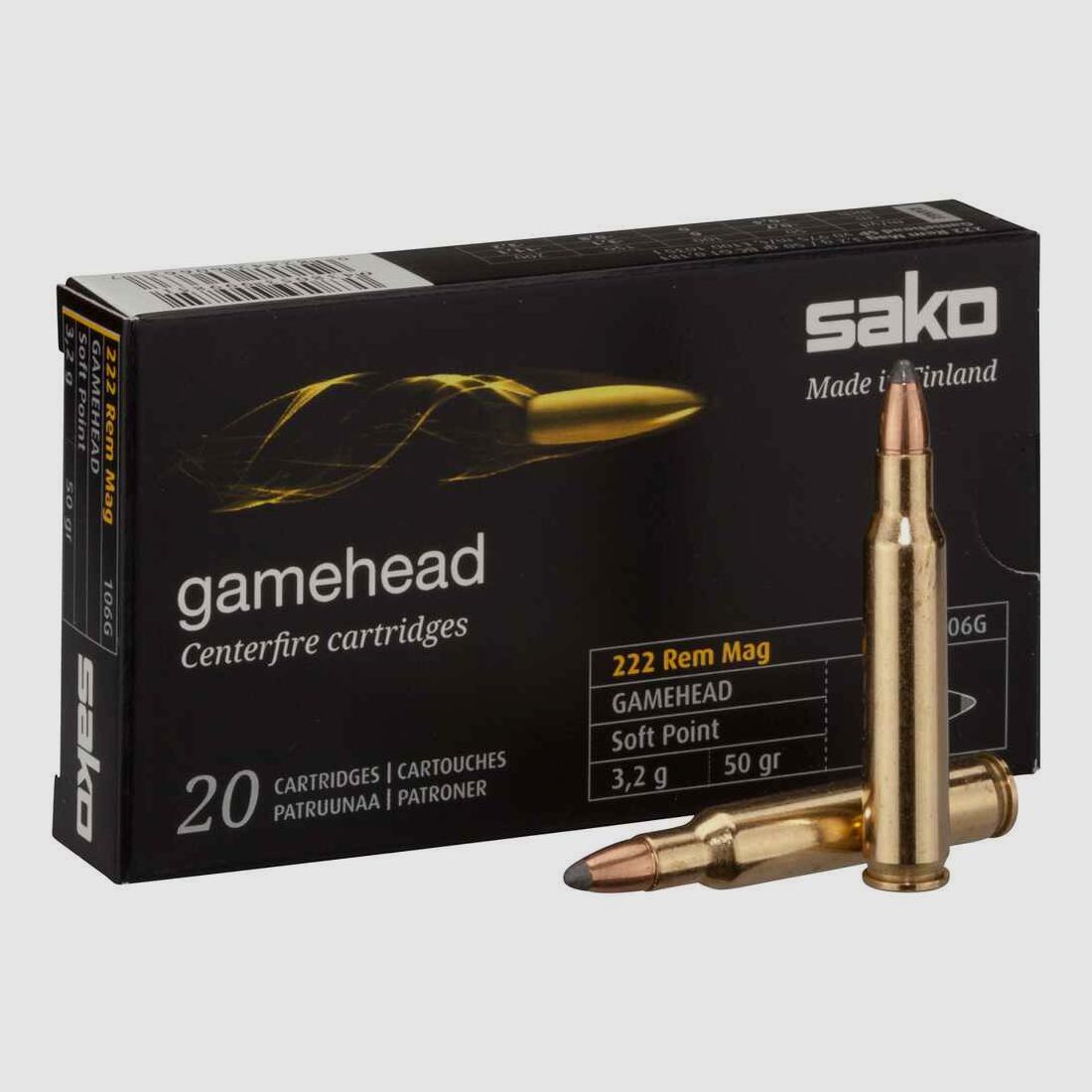 Sako .222 Rem. Mag. Gamehead SP 3,2g/50gr