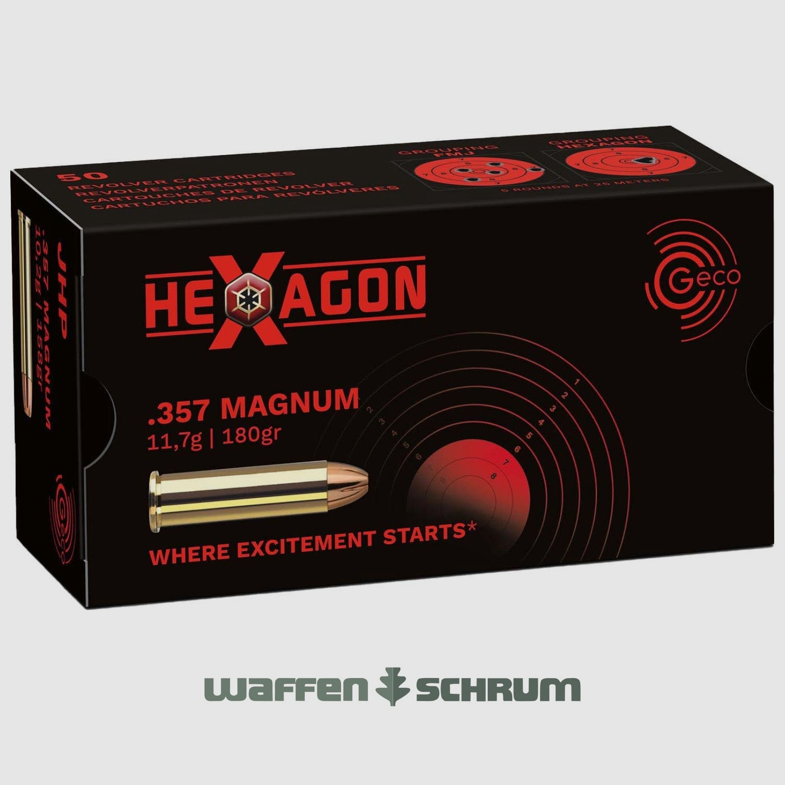 Geco Hexagon 11,7g - 180gr .357Mag