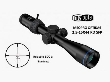 MEOPTA MEOPRO OPTIKA6 2,5-15x44 RD SFP riffelkikkert BDC 3 belyst