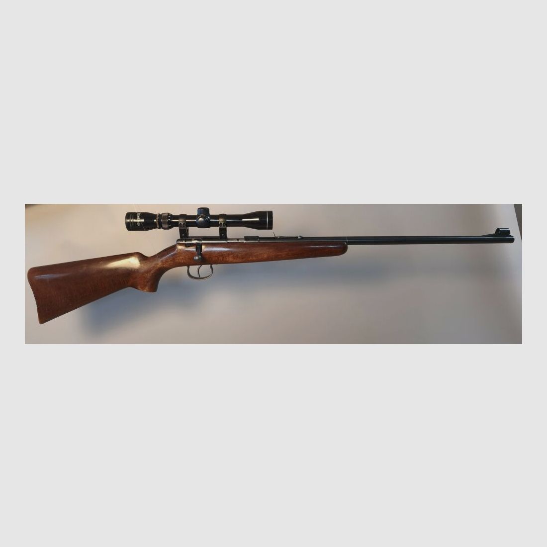 Anschütz single shot .22 long rifle with scope .22lr