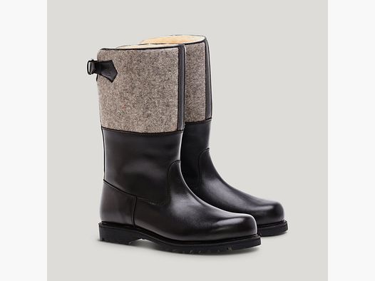 LUDWIG REITER Maronibrater® S.592-D-ZT Cuir Juchten/Feltre en Laine Mocca/Gris