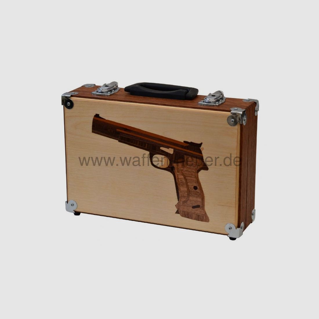 Unique handmade, inlaid picture SIG 210, other weapons possible e.g. Korth etc.