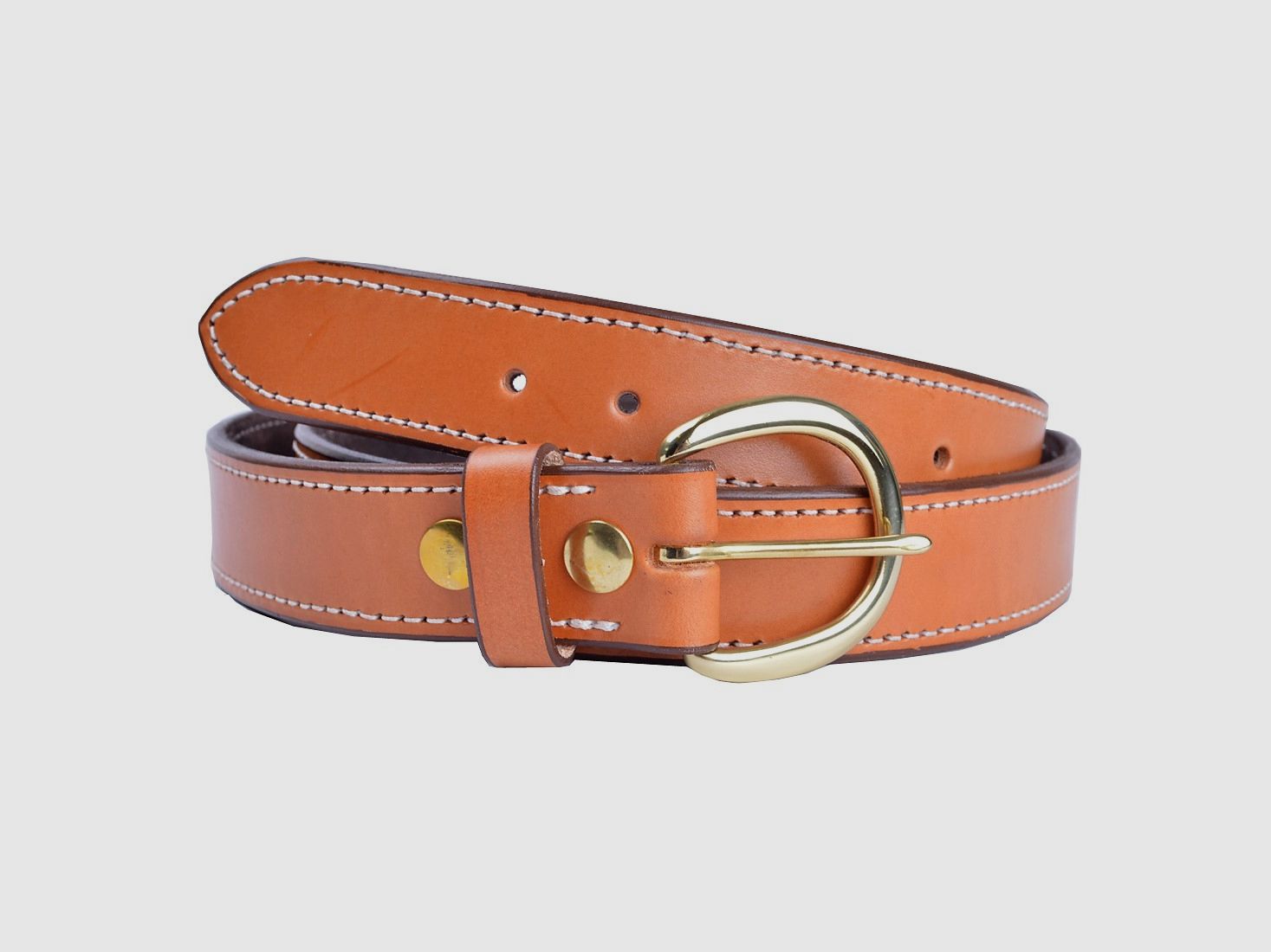 Belt Casual 52" Tan Plain, immagine 2 di 3