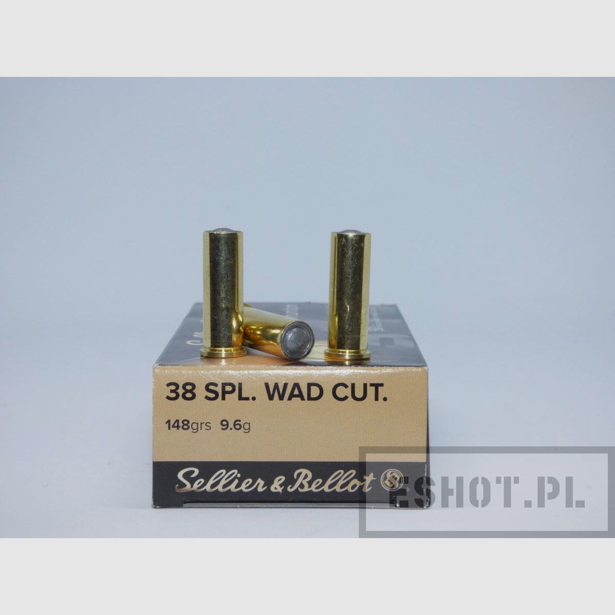 S&B Revolvermunition Kal. .38 Special WC, Packung mit 50 Stück