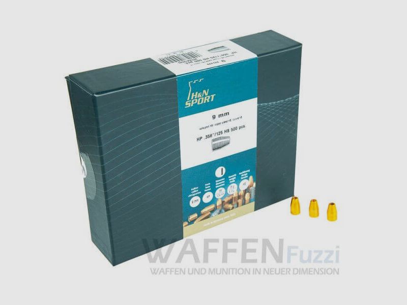 Proyectiles .356 (9mm) 115grs. HP CuHS - 500 UDS.