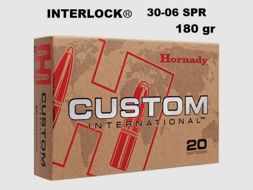 Munition Hornady 30-06 SPR INTERLOCK Custom International 180 gr, Bild 1 von 2