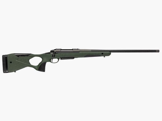 SAKO S20 HUNTER ROUGHTECH ULTRA .308 Win., tungsten Cerakote, Lauflänge 24", Edelstahllauf karbonbeschichtet mit Mündungsbremse, Drall 10", Direktabzug, verstellbarer Synthetikschaft in Roughtech grün, 5 Schuss, ohne Visierung, MG 5/8"-24