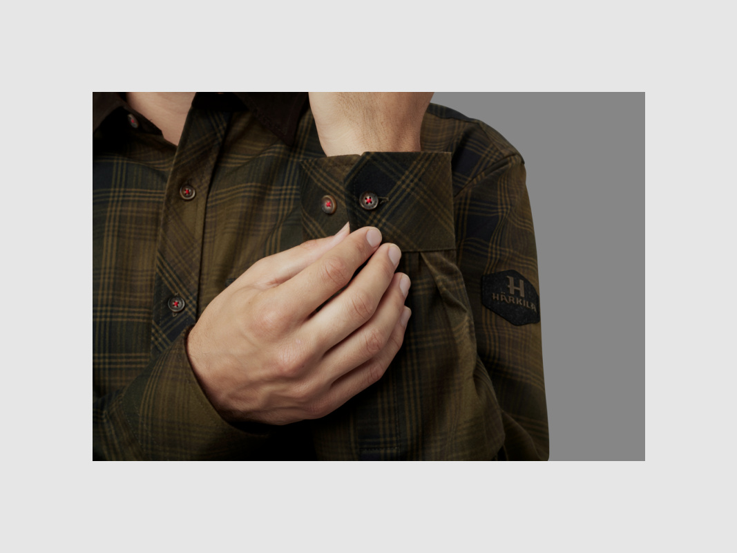 Härkila Herren Hemd Driven Hunt Olive green check