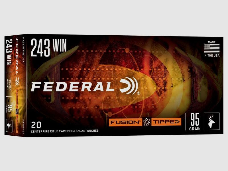 Federal Fusion Tipped .243 Win. 6,2 g / 95GR Jagdmunition – 20 Stück #F243TFS1