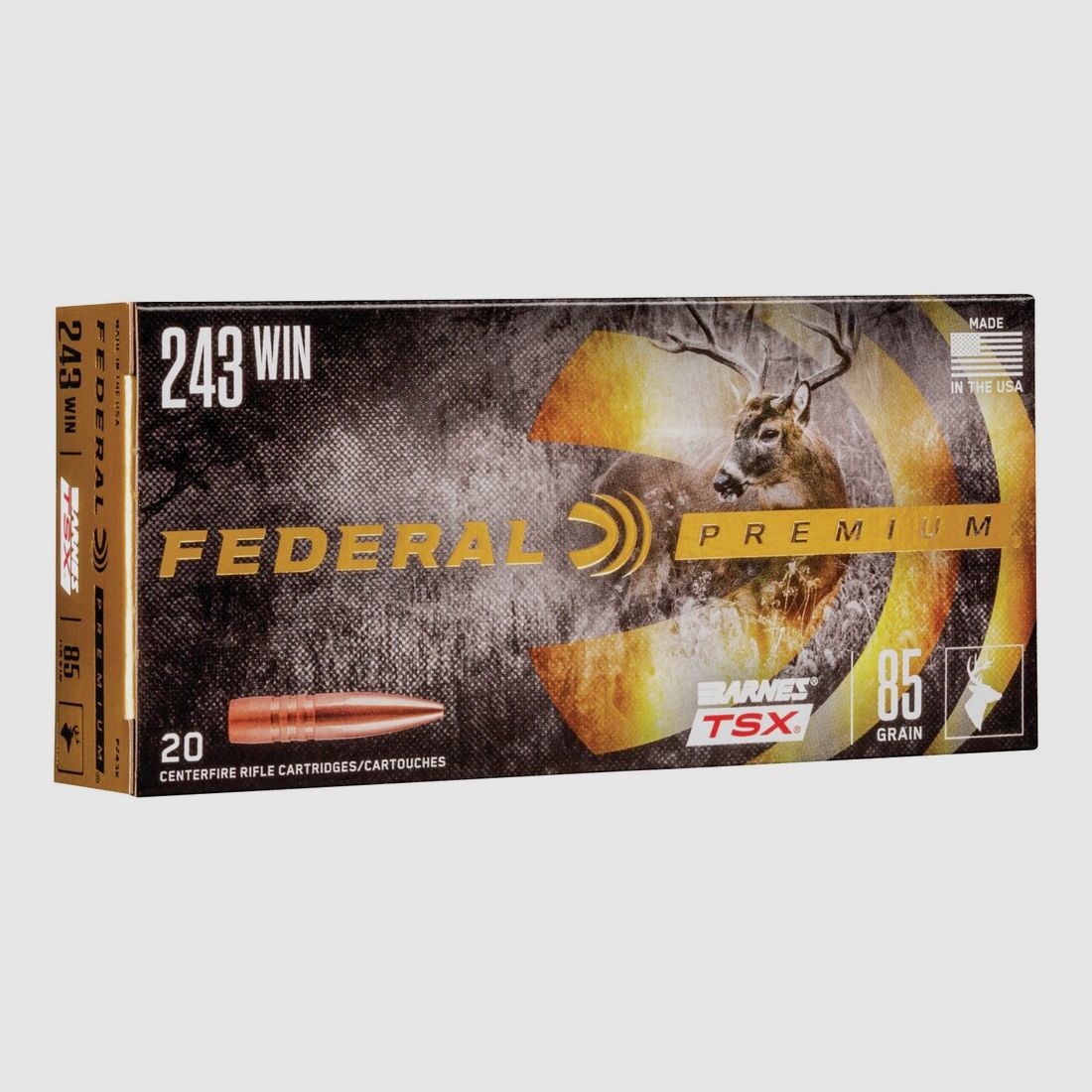 Federal Ammunition .243 Win. Vital-Shok Barnes TSX 5.5g/85grs., image 2 of 7
