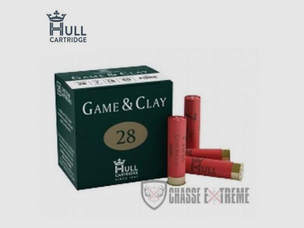 25 Patronen HULL Game & Clay 18G Kal. 28/65 Pb N°7