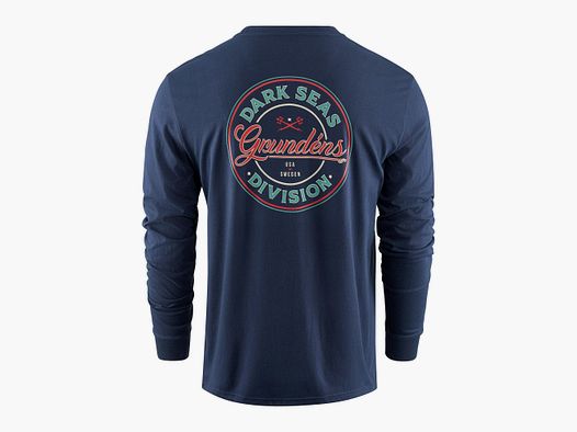 Grundens Dark Seas X Grundens Instinctive LS T-Shirt Homme Marine S