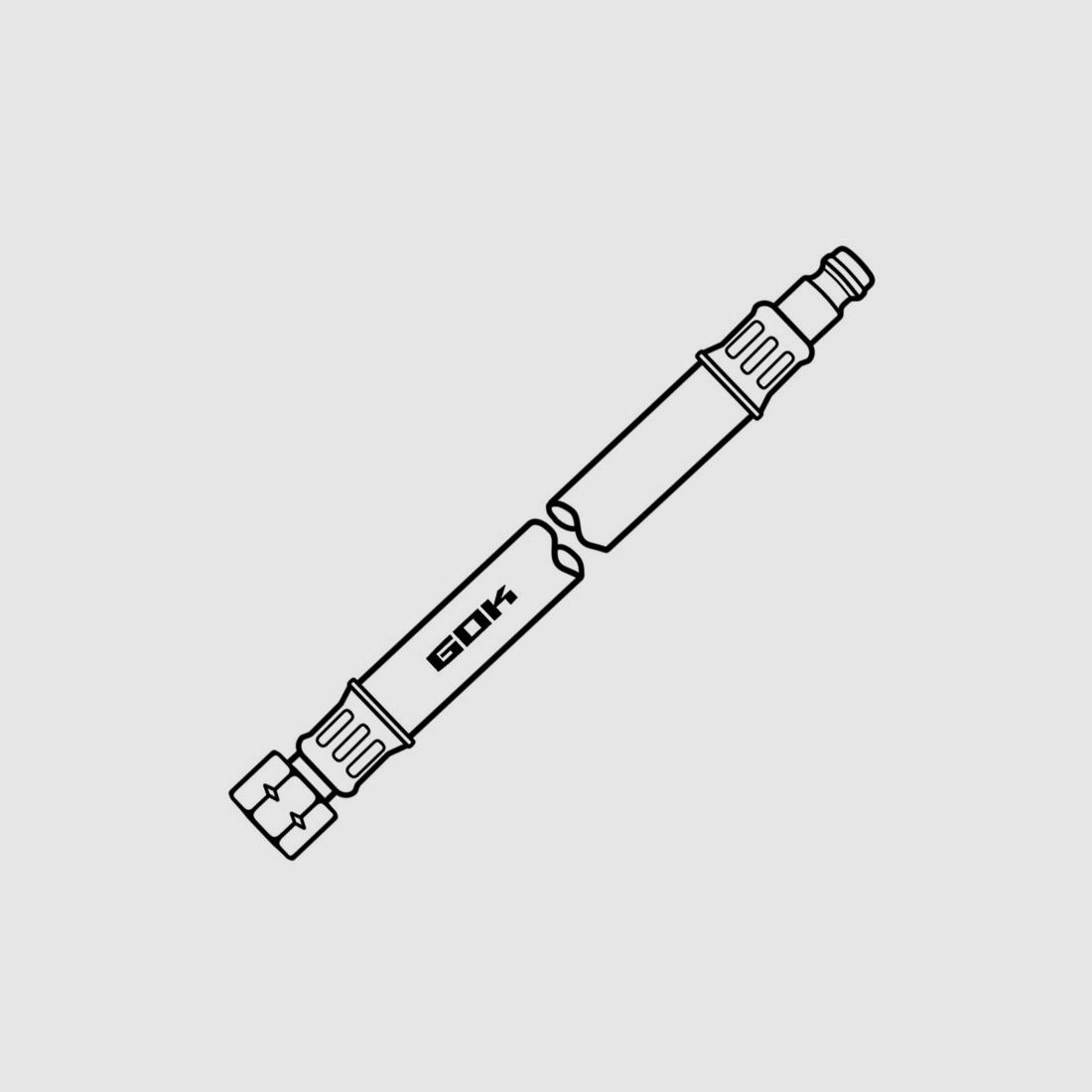 Mitteldruck-Schlauchleitung 10 bar, G 1/4 LH-ÜM x STN, 300 mm, Bild 3 von 3