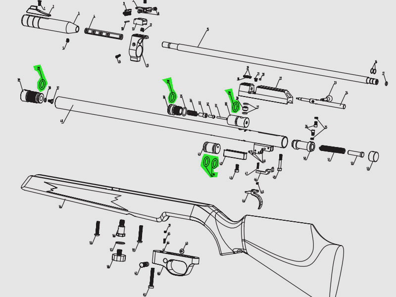 O-Ring fĂĽr Pressluftgewehr Diana Stormrider, Ersatzteil