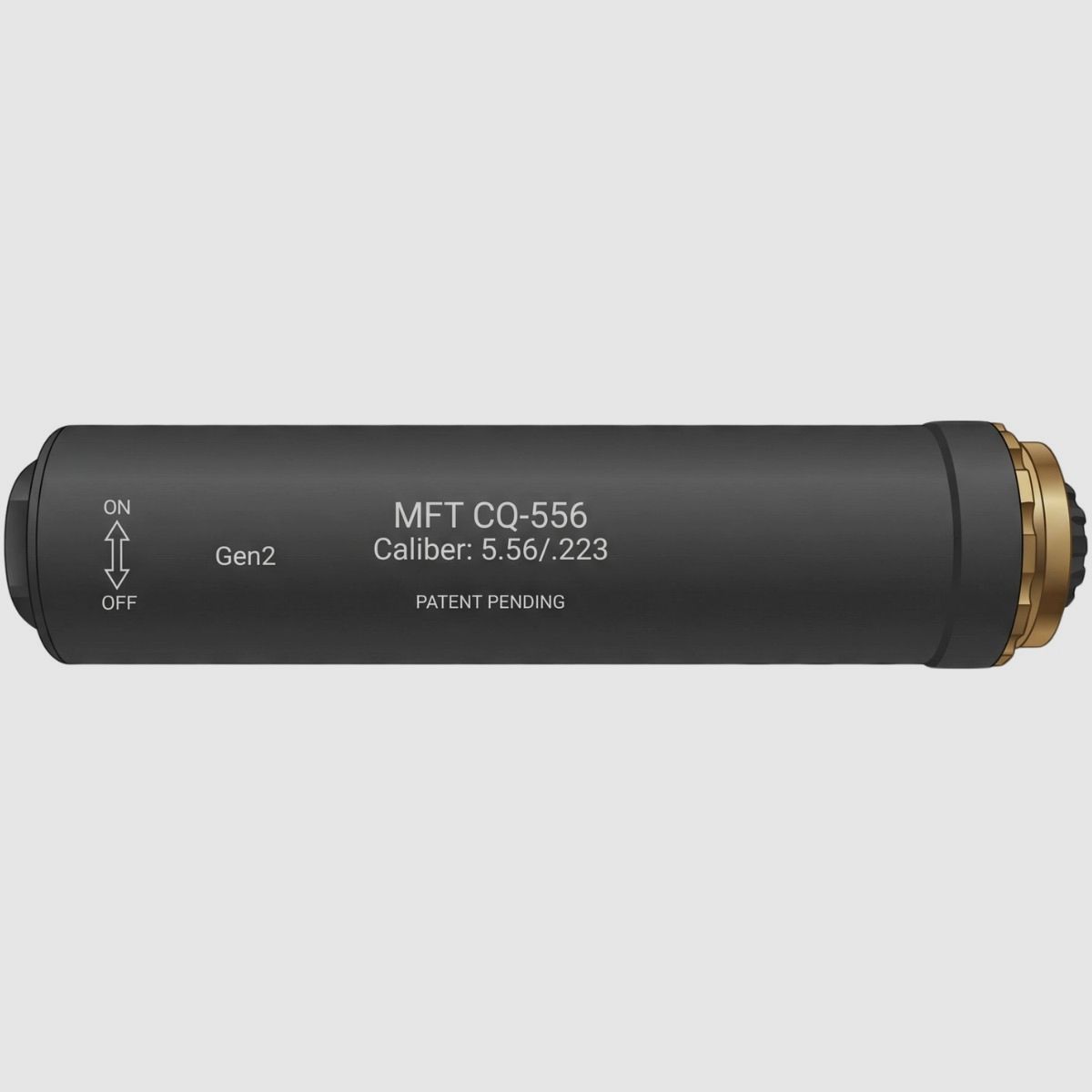 MFT SUPPRESSORS - Schalldämpfer CQ-556 Gen. II + Mündungsfeuerdämpfer R06-FH 1/2-28 - schwarz, Bild 1 von 5