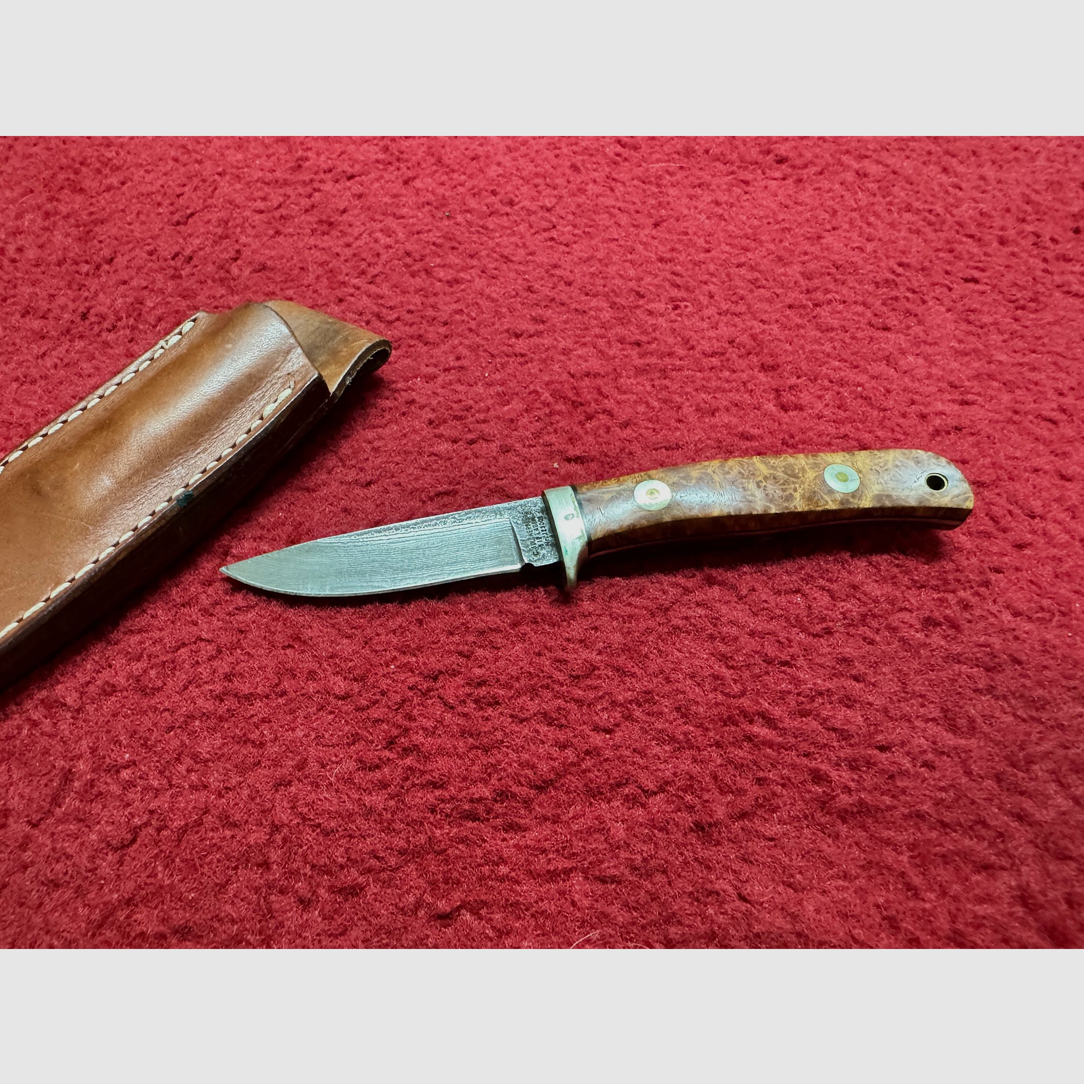 Peter Herbst / Herbertz Damast Jagdmesser – 512 Lagen Handgeschmiedet – Rarität Nr. 123008