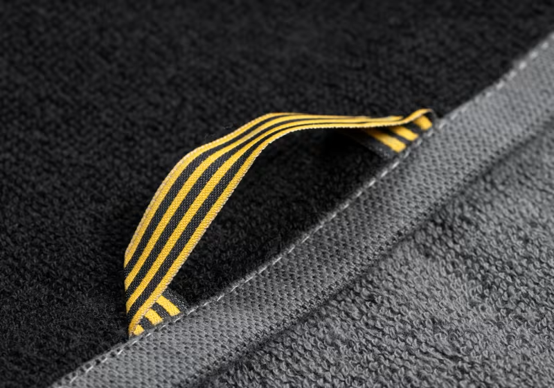 GLOCK Perfection Bath Towel 70×140 cm – Gray/Black – 100% Cotton, image 4 of 5