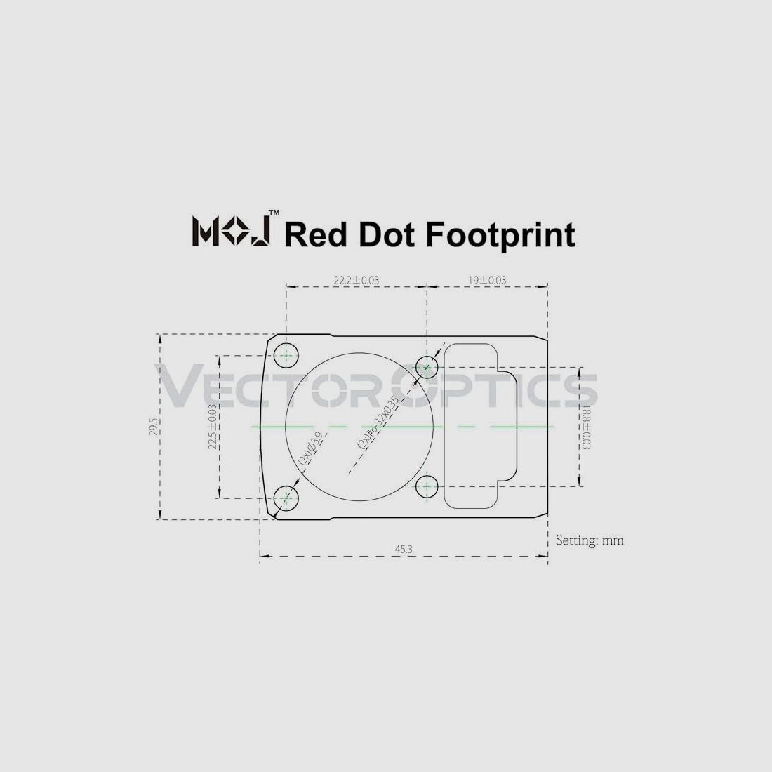 VECTOR OPTICS Red Dot Visier Frenzy XL 1x22x26 3 Moa Leuchtpunktvisier Rotpunktvisier Reflexvisier für Jagd Pistole Armbrust