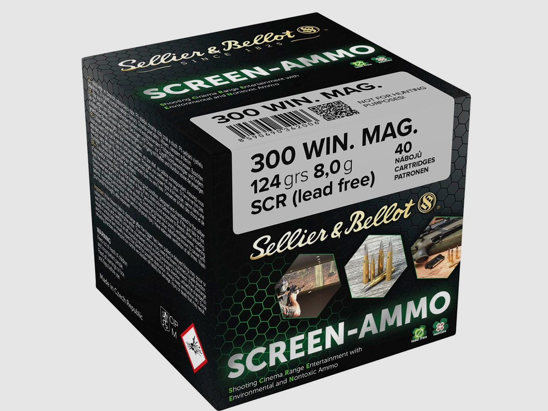 .300 Win. Mag. Screen-Ammo SCR Zinc 8.0g/124grs. Sellier & Bellot