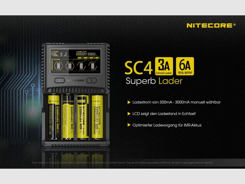 Nitecore SC4 - Schnellladegerät, Bild 3 von 12
