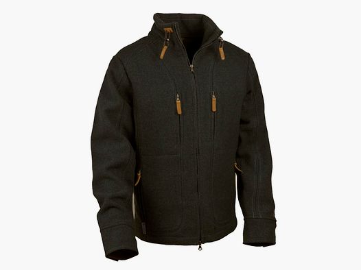 Lodenfleecejacke "Kragenhuber", Schwarz