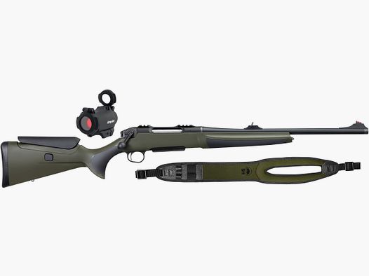 Haenel Jaeger NXT Composite inklusive Leuchtpunktvisier und Gewehrriemen, Kal. .30-06 Spr.