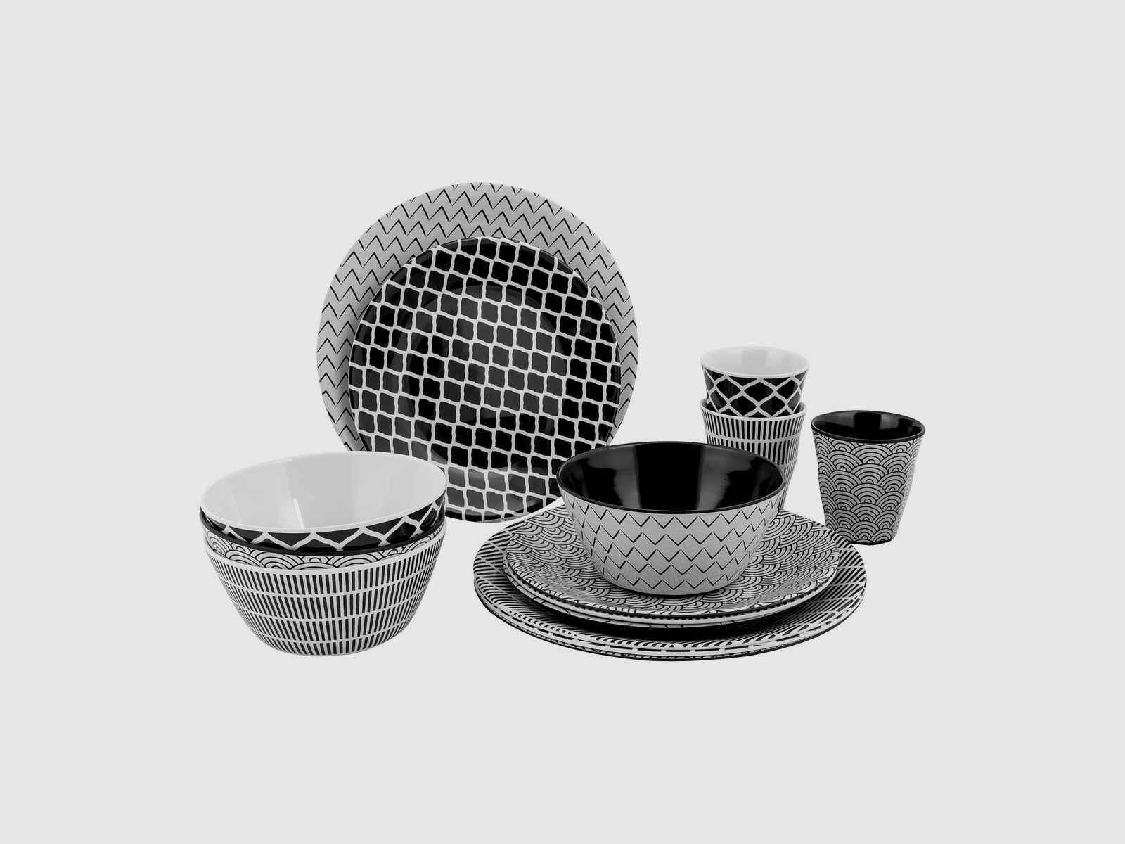 Dinnerware Set Mix & Match, 16-piece, blue/white, image 8 of 24