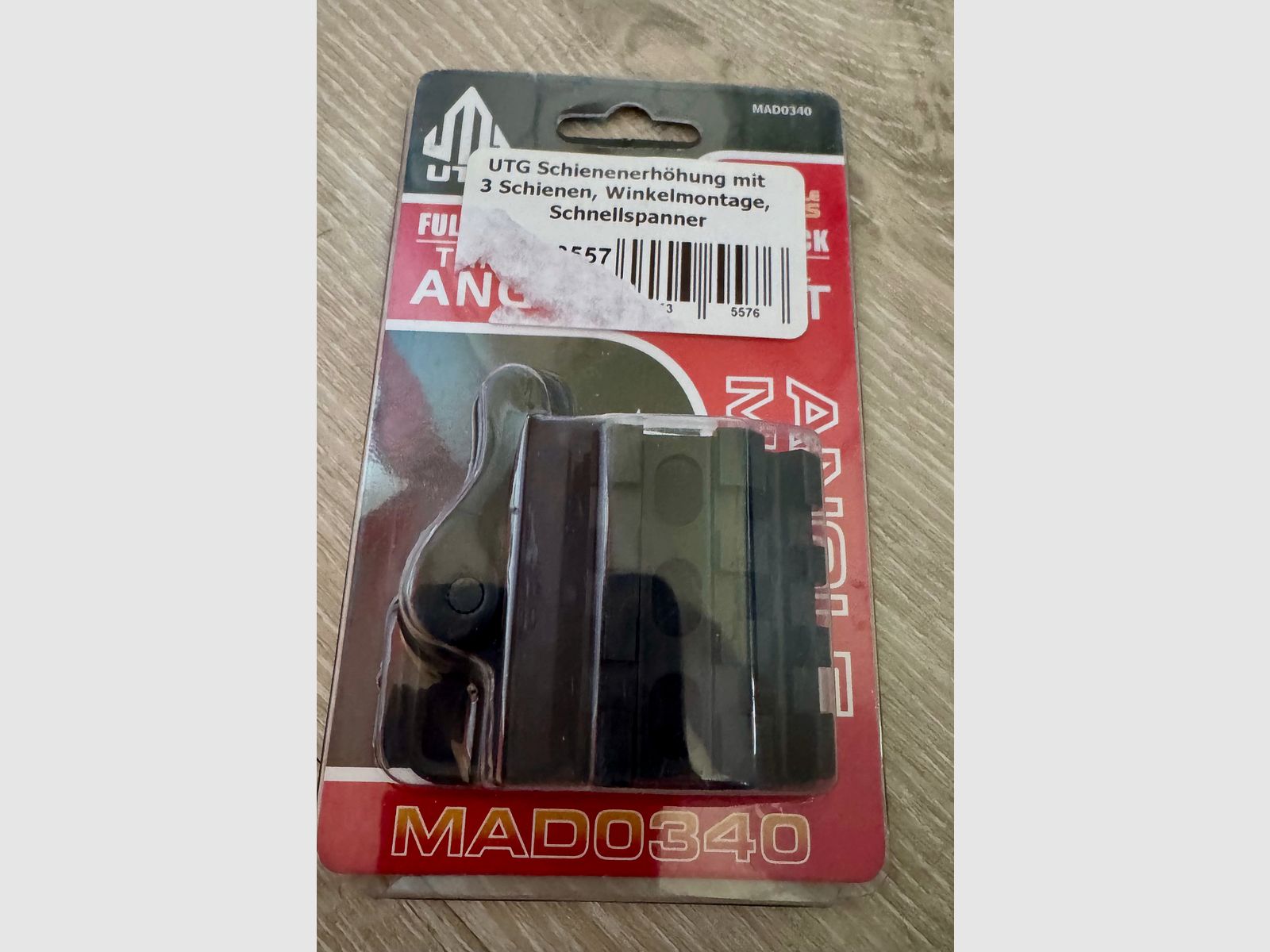 UTG riser con 2 rail, montaggio angolare, QD