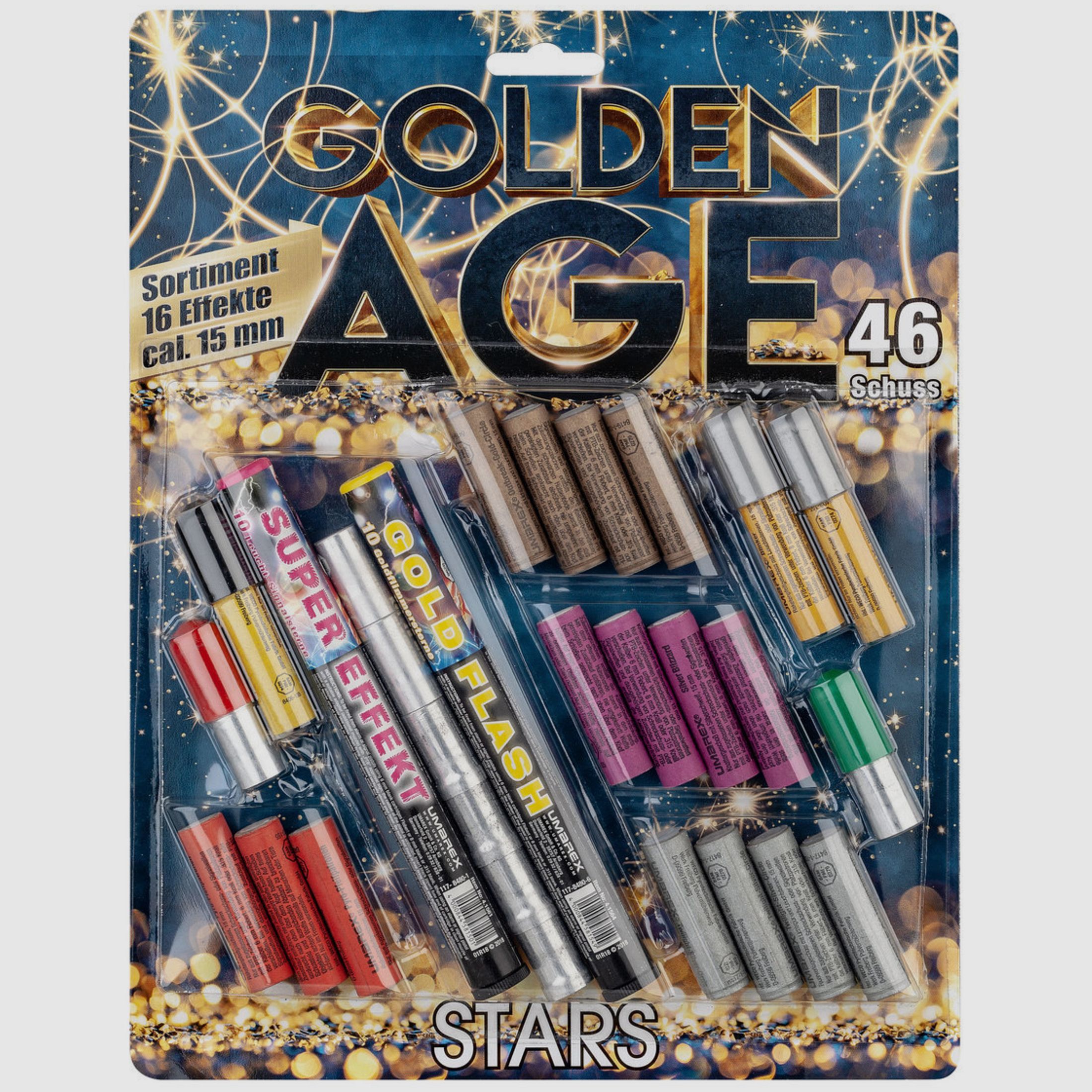 Umarex 4.1534 Golden Age Stars 15 mm, 46er Blister Pyro
