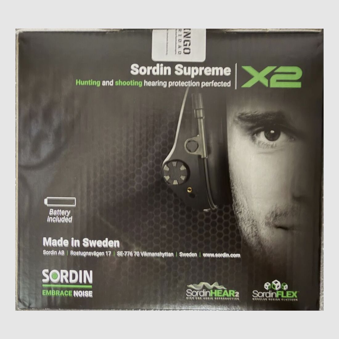 Sordin X2 Sordin Protección Auditiva - activa y electrónica con almohadillas de gel