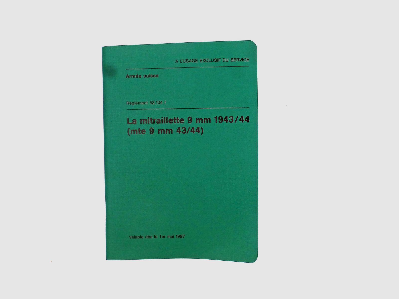 Schweizer Militärhandbuch, Maschinenpistole 43/44