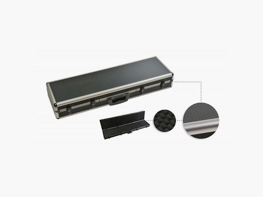 Wapenkoffer van rookkleurig aluminium - Afmetingen 83x25x12,5 cm