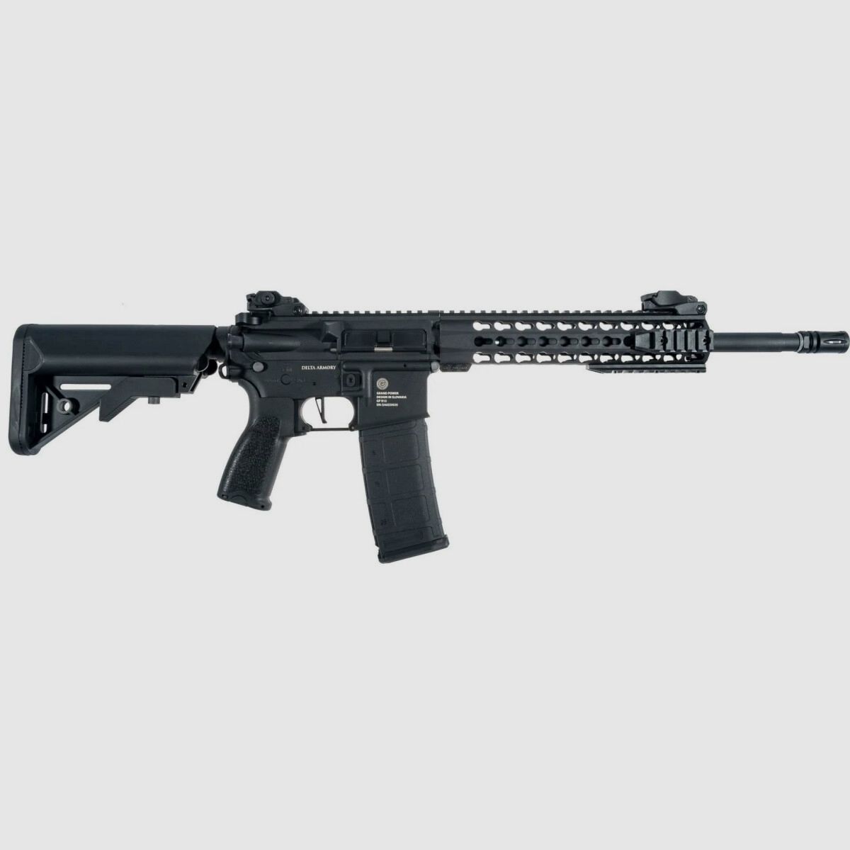 Grand Power KeyMod 10 inch CHARLIE in zwart - HPA airsoft geweer vrij vanaf 18 jaar | Delta Armory, afbeelding 1 van 7