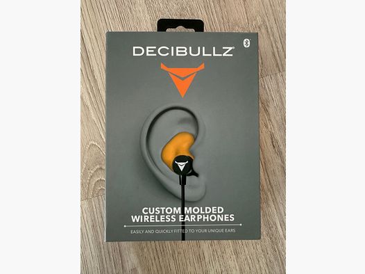 Gehörschutz elektronisch DECIBULLZ Wireless Orange anpassbar