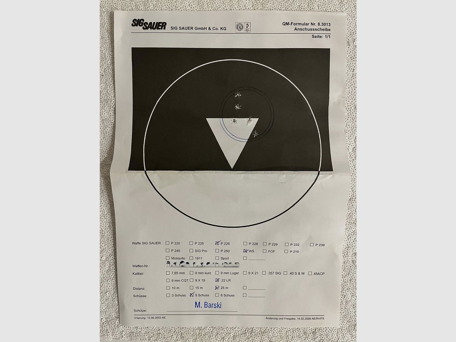 SIG Sauer P226 LDC II – 9 mm – Made in Germany – incl. .22 l.r. conversion system