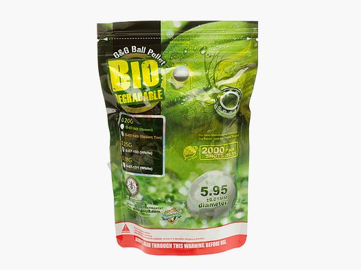 G&G Bio Precision Airsoft 0.25g (2.000 Stück) diameter 5,95mm - Weiß